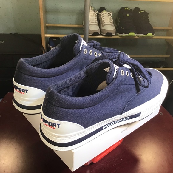 Rare Vintage 9s Polo Sport Canvas Shoes 